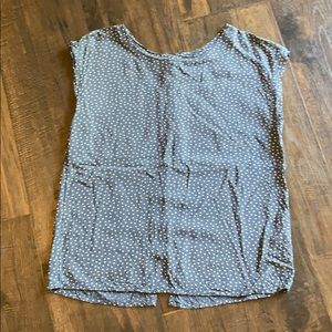 Abercrombie & Fitch Blue Polka Dot Blouse XS